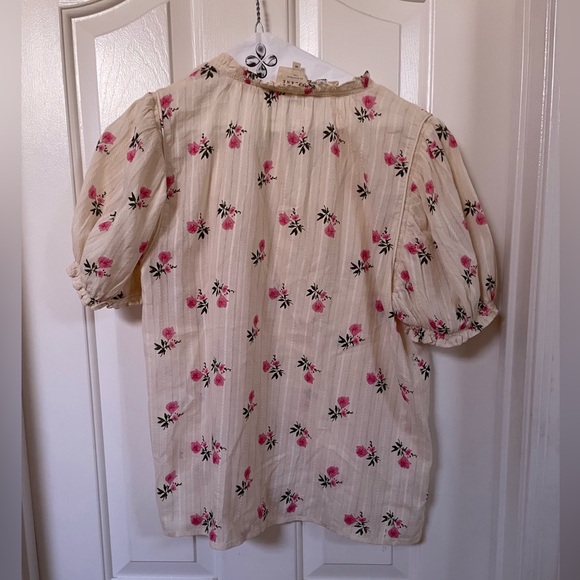 Sezane Floral Cream Blouse - Picture 4 of 6
